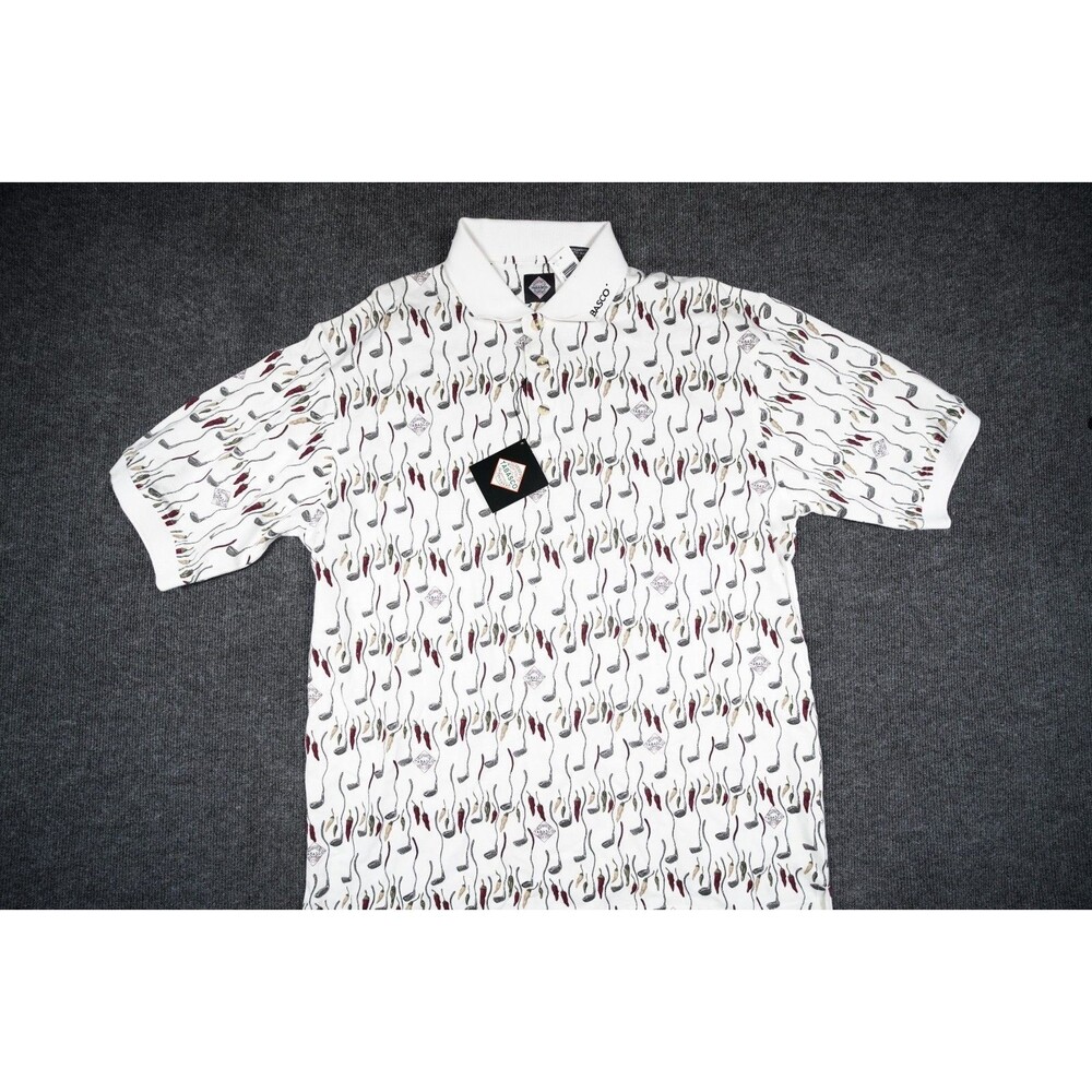 Vintage 90s Tabasco Golf Chili Pepper All Over Print Polo Shirt Men’s L